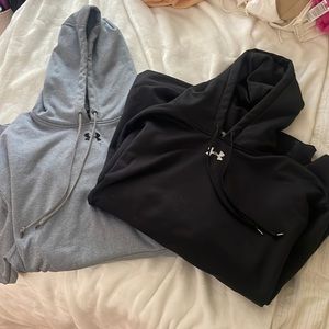 Grey and black Under Armour hoodie